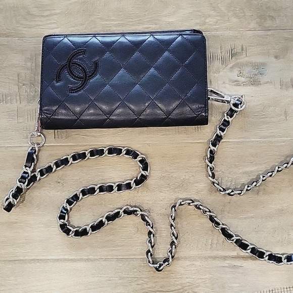 Chanel Black Cambon Ligne Sparkle WOC - Picture 4 of 11